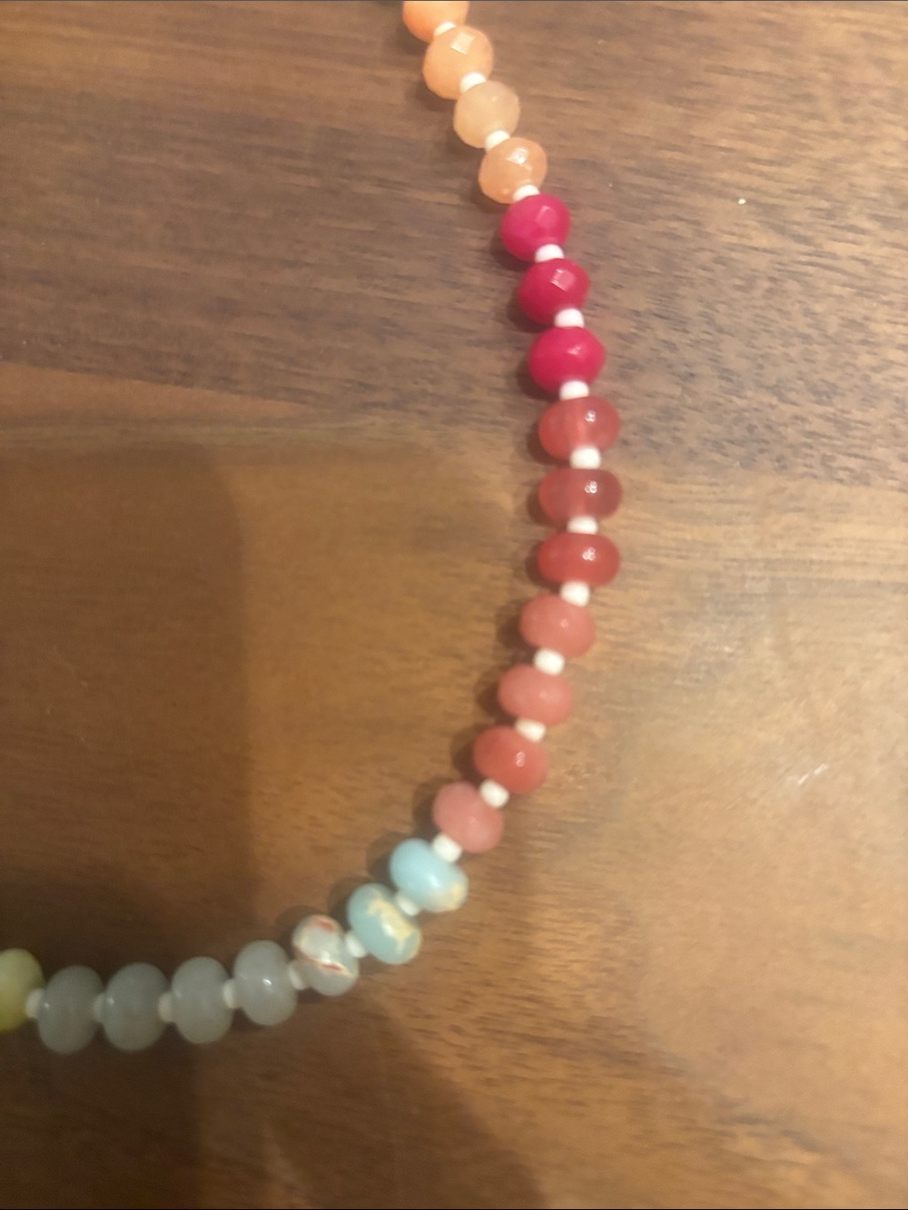 Anthropologie rainbow stone necklace - Picture 3 of 4